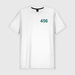 Мужская slim-футболка Игра в кальмара: Игрок 456