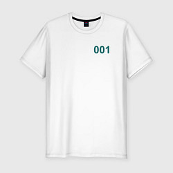 Мужская slim-футболка Игра в кальмара: Игрок 001