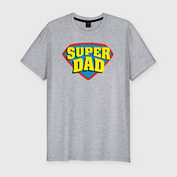 Мужская slim-футболка Супер отец
