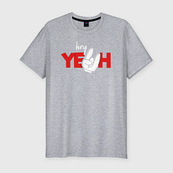 Футболка slim-fit Hey Yeah!, цвет: меланж