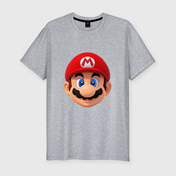 Мужская slim-футболка MarioHead