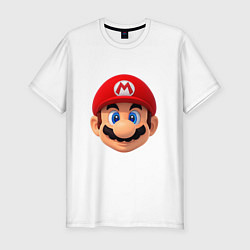 Футболка slim-fit MarioHead, цвет: белый