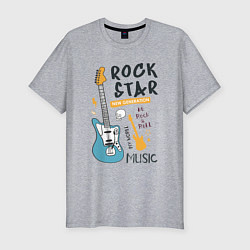 Мужская slim-футболка Rok Star Music