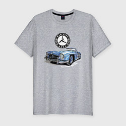 Футболка slim-fit Mercedes-Benz Retro Rarity, Germany, цвет: меланж