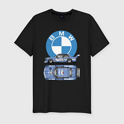 Футболка slim-fit BMW Motorsport Retro, Germany, цвет: черный