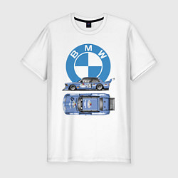 Футболка slim-fit BMW Motorsport Retro, Germany, цвет: белый