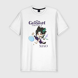 Мужская slim-футболка Genshin Impact mini XiaoСяо