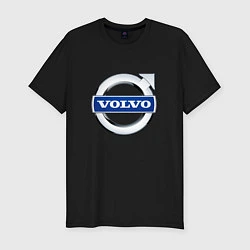 Футболка slim-fit Volvo, логотип, цвет: черный