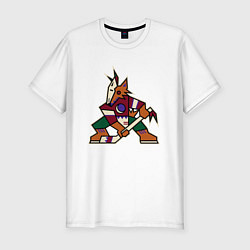 Мужская slim-футболка Аризона Койотис логотип