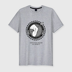Мужская slim-футболка Клуб любителей приключений