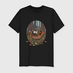 Мужская slim-футболка Тихий охотник