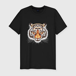 Мужская slim-футболка Морда тигра от John Art