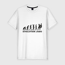 Мужская slim-футболка Эволюция Дзюдо