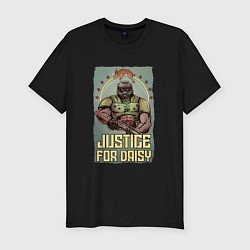 Мужская slim-футболка JUSTICE FOR DAISY DOOM