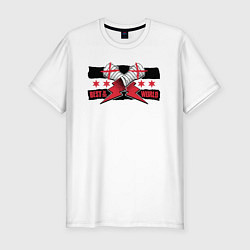 Футболка slim-fit CM Punk AEW BITW, цвет: белый