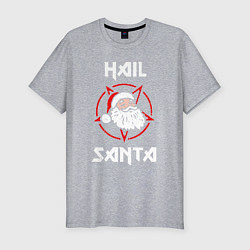 Мужская slim-футболка Hail Santa