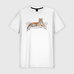 Мужская slim-футболка Тигр Символ Нового 2022 года