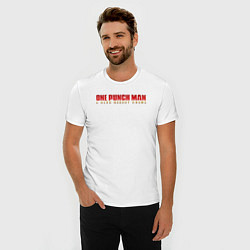 Футболка slim-fit One Punch Man a hero nobody knows, цвет: белый — фото 2