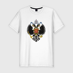 Футболка slim-fit Черный орел Российской империи, цвет: белый