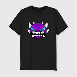 Футболка slim-fit GEOMETRY DASH FACE DEMON ГЕОМЕТРИ ДАШ ДЕМОН, цвет: черный