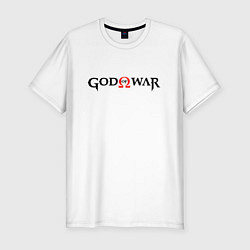 Мужская slim-футболка GOD OF WAR LOGO BLACK RED
