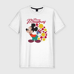 Футболка slim-fit Mickey Merry Mousmas, цвет: белый