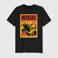 Мужская slim-футболка Metallica - Iowa speedway playbill