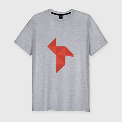 Мужская slim-футболка Оригами Бумажный дом