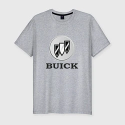 Мужская slim-футболка Gray gradient Logo Buick