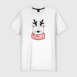 Футболка slim-fit Pinguin Be jolly, цвет: белый