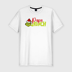 Мужская slim-футболка Papa Grinch Family