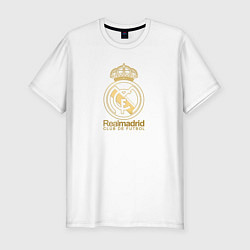 Мужская slim-футболка Real Madrid gold logo