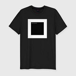 Футболка slim-fit Чёрный квадрат программиста Hello World, цвет: черный