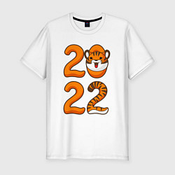 Мужская slim-футболка Тигр 2022