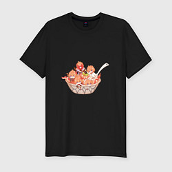 Мужская slim-футболка Блюдо из чиби Тартальи