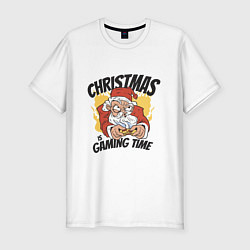 Мужская slim-футболка Gaming Santa