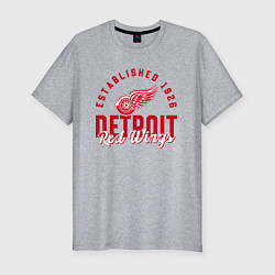 Футболка slim-fit Detroit Red Wings Детройт Ред Вингз, цвет: меланж