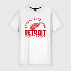 Мужская slim-футболка Detroit Red Wings Детройт Ред Вингз