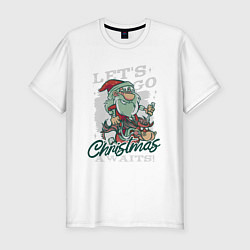 Мужская slim-футболка Christmas Awaits
