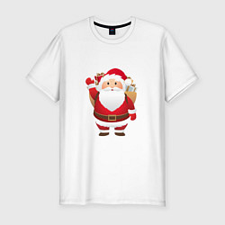 Мужская slim-футболка Санта-Клаус подарки