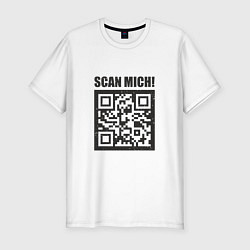 Футболка slim-fit Scan Mich, цвет: белый