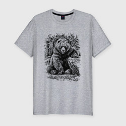 Футболка slim-fit Истинный хозяин Русского леса, цвет: меланж
