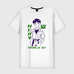 Мужская slim-футболка Синдзи Юнит 01