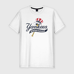 Мужская slim-футболка Staten island Yankees