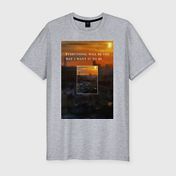 Мужская slim-футболка Питерский закат