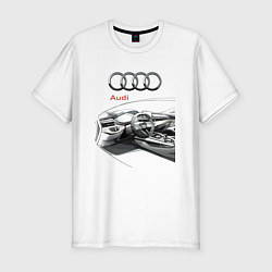 Мужская slim-футболка Audi salon concept