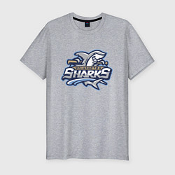 Футболка slim-fit Wilmington sharks -baseball team, цвет: меланж