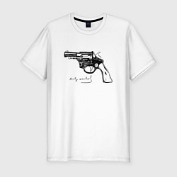 Мужская slim-футболка Andy Warhol revolver sketch