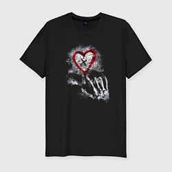 Мужская slim-футболка Любовь, смерть и поцелуи