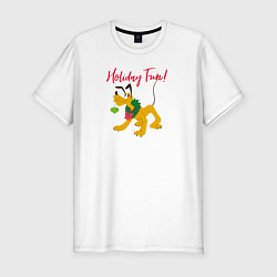 Мужская slim-футболка Pluto Holiday Fun!